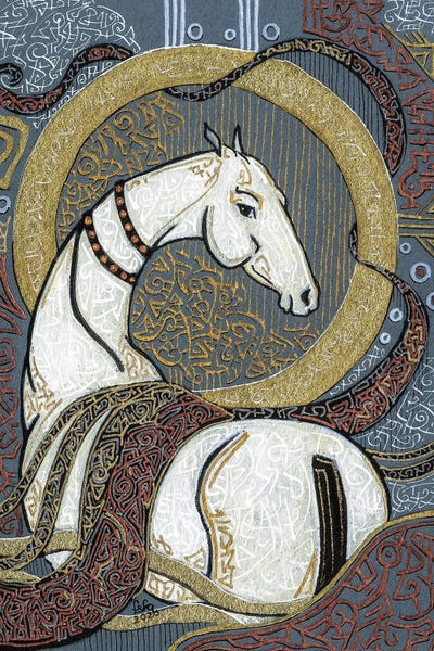 A Celestial White Horse by Fefa Koroleva gallery poster