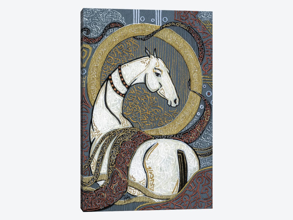 A Celestial White Horse by Fefa Koroleva 1-piece Art Print