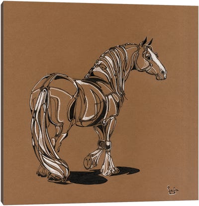 Vladimir Heavy Draft Horse Canvas Art Print - Fefa Koroleva
