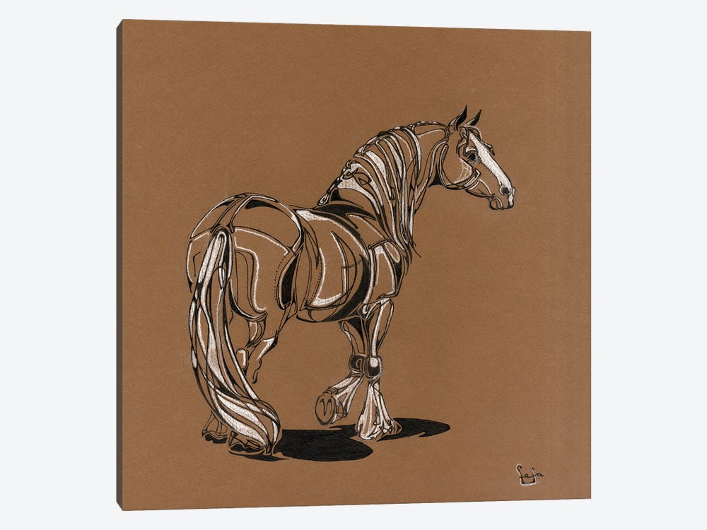 Vladimir Heavy Draft Horse by Fefa Koroleva 1-piece Canvas Wall Art