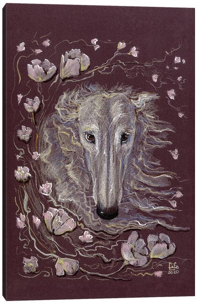 A Springtime Canvas Art Print - Greyhound Art