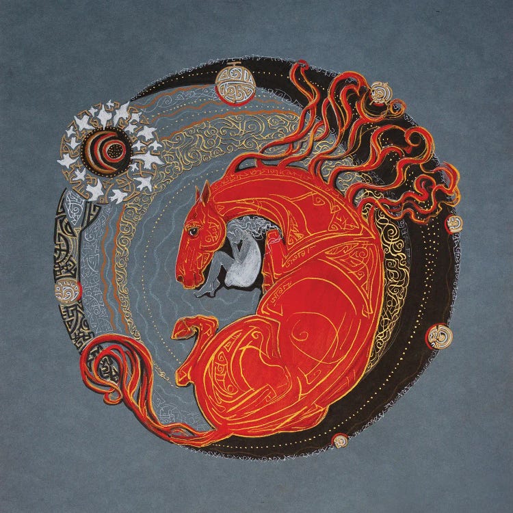 Guarding A Dream (Red) by Fefa Koroleva wall art
