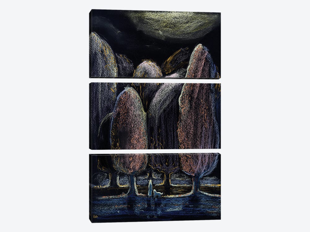 A Night Waiting by Fefa Koroleva 3-piece Canvas Print