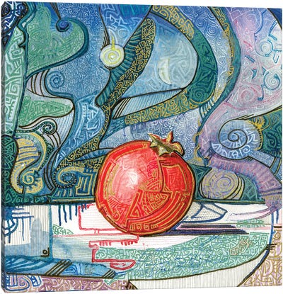 Mysterious Pomegranate Canvas Art Print - Pomegranate Art