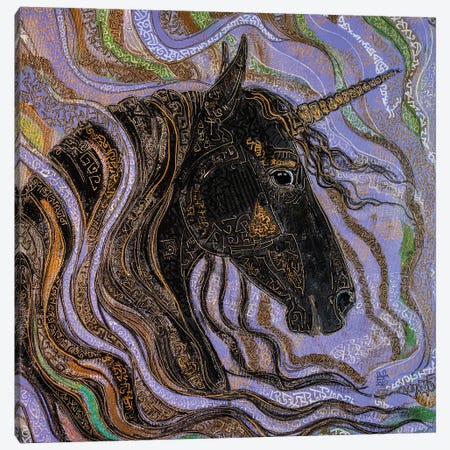 Black Unicorn Canvas Print #FFK86} by Fefa Koroleva Canvas Print