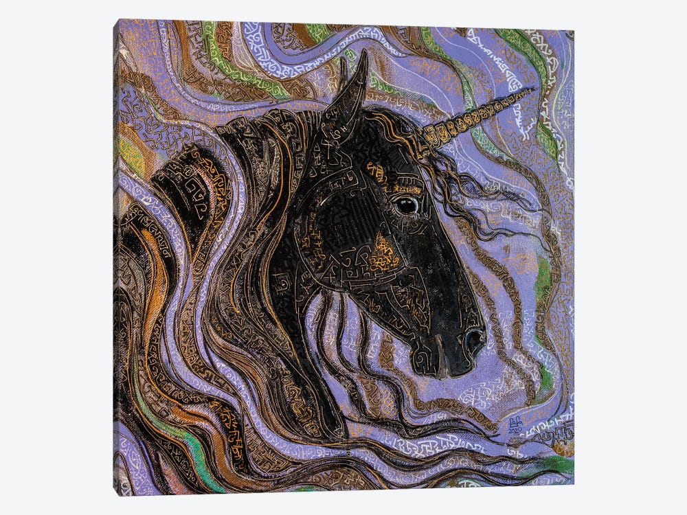 Black Unicorn by Fefa Koroleva 1-piece Canvas Print