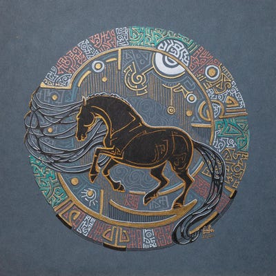 The Lord Of Time by Fefa Koroleva framed canvas print