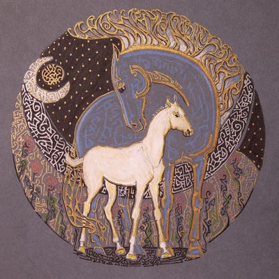 The Childhood by Fefa Koroleva framed canvas print