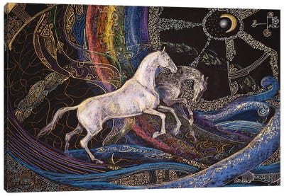 Running Through The Rainbow Canvas Art Print - Fefa Koroleva