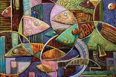 The Fishes by Fefa Koroleva canvas print