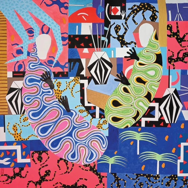 Frantisek Florian: Abstract Dancing Figures VI by Frantisek Florian