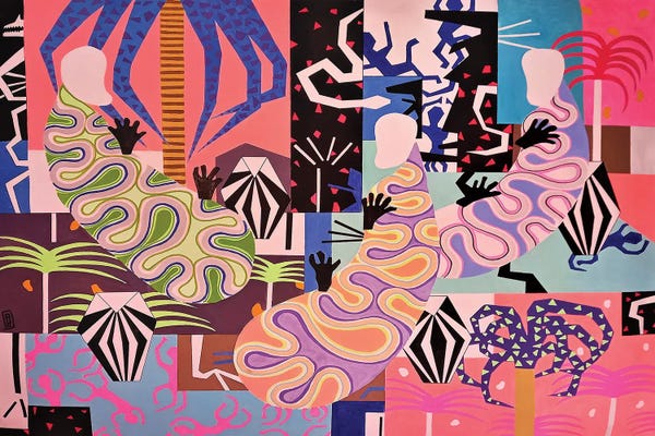 Frantisek Florian: Pink Abstract Party by Frantisek Florian