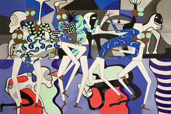 Frantisek Florian: Abstract Dancing Figures III by Frantisek Florian