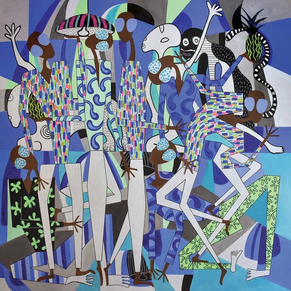 Frantisek Florian: Abstract Dancing Figures IV by Frantisek Florian