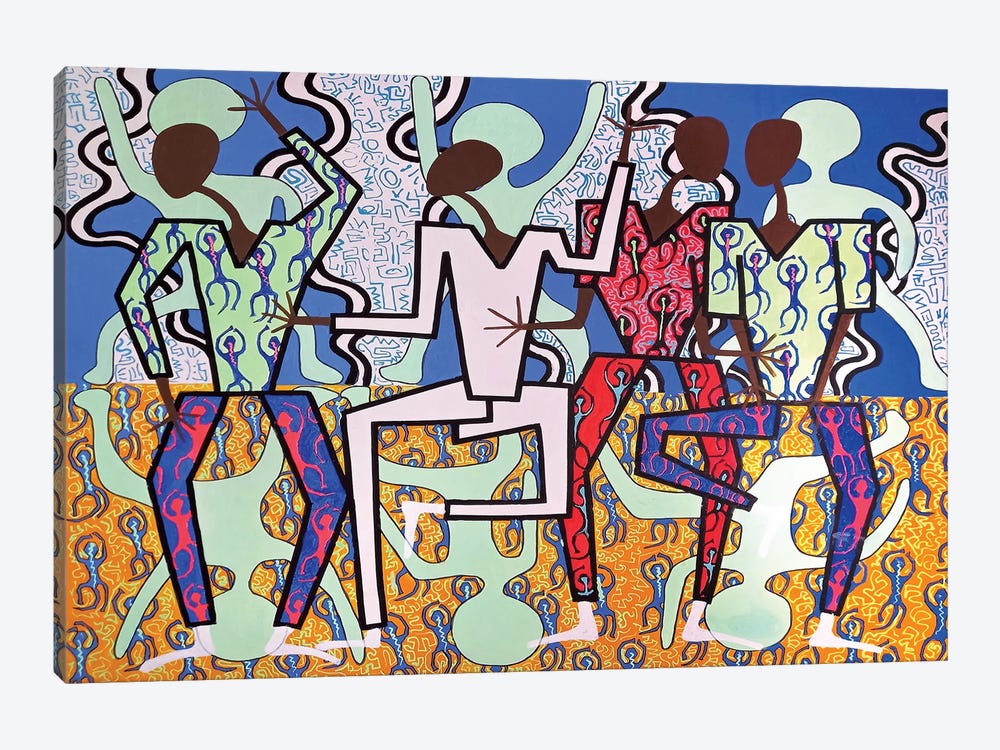 Joyous Dancing Figures VII by Frantisek Florian 1-piece Canvas Wall Art