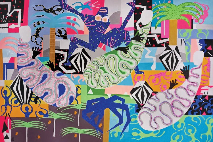 Abstract Palm Party V by Frantisek Florian wall art