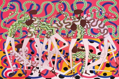 Joyous Dancing Figures IX by Frantisek Florian canvas print