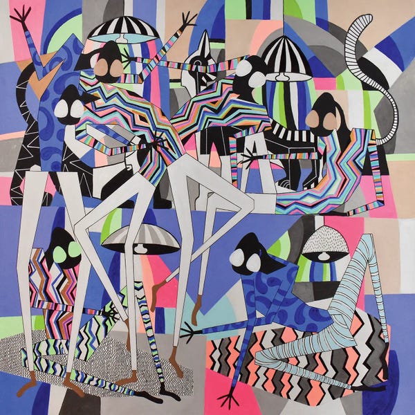 Frantisek Florian: Joyous Dancing Figures X by Frantisek Florian