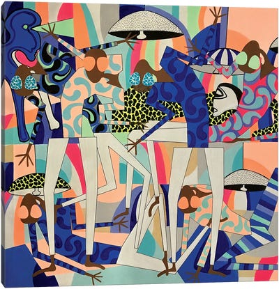 Tropical Celebration in Sunglasses IV Canvas Art Print - Frantisek Florian
