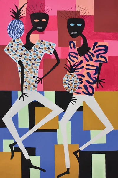 Pineapple Dance Party IV by Frantisek Florian framed canvas print