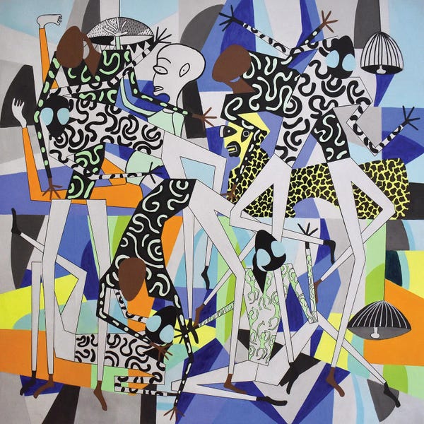 Entanglements: Joyous Dancing Figures XII by Frantisek Florian