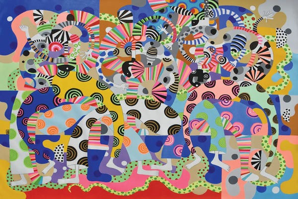 Frantisek Florian: Funky Dancing Figures IX by Frantisek Florian