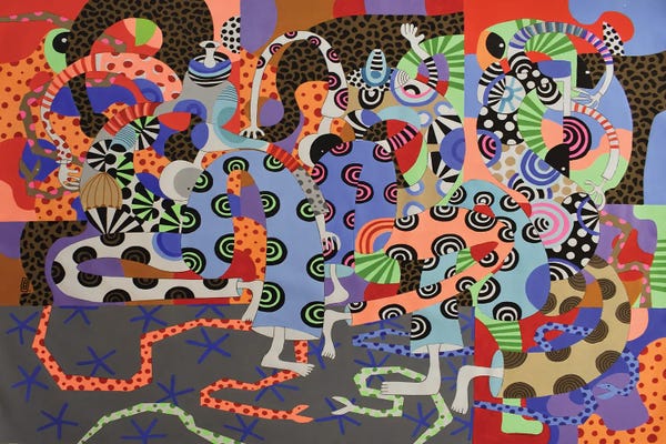 Entanglements: Funky Dancing Figures XIII by Frantisek Florian