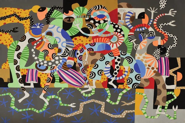 Frantisek Florian: Funky Dancing Figures XII by Frantisek Florian