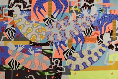 Abstract Sleepers X by Frantisek Florian canvas print