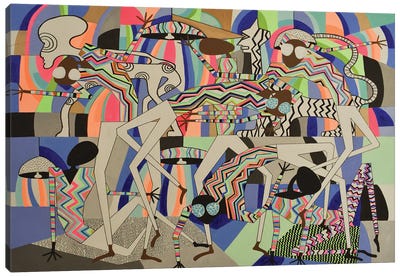 Social Dance Flook VII Canvas Art Print - Frantisek Florian