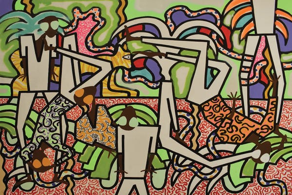 Frantisek Florian: Tropical Abstract With Palms by Frantisek Florian