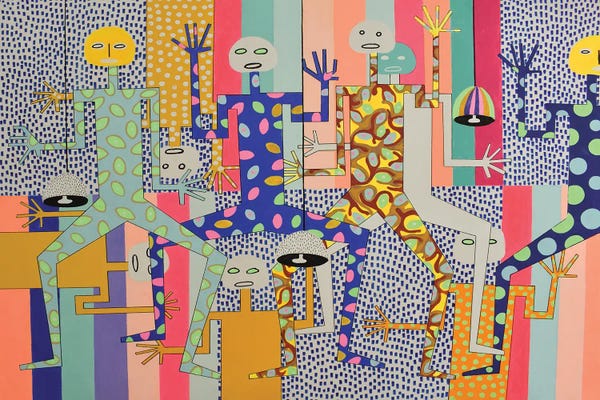 Big & Bold Abstracts: Funky Dancing Figures III by Frantisek Florian