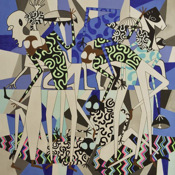 Frantisek Florian: Funky Dancing Figures VIII by Frantisek Florian