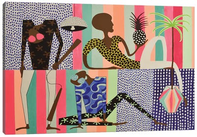 Lounging With My Polka Dot Pineapple Canvas Art Print - Frantisek Florian