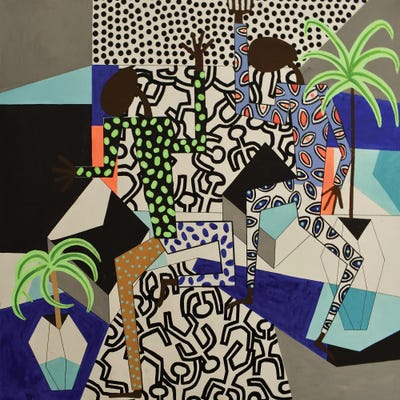 Haring Inspired Dance Party III by Frantisek Florian canvas print