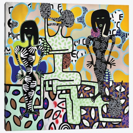 Abstract Party Women I Canvas Print #FFL22} by Frantisek Florian Canvas Print