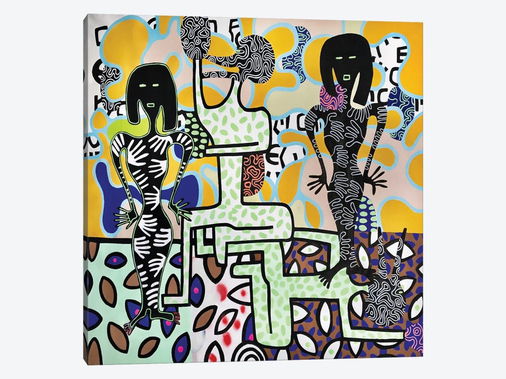 Abstract Party Women I by Frantisek Florian 1-piece Canvas Art