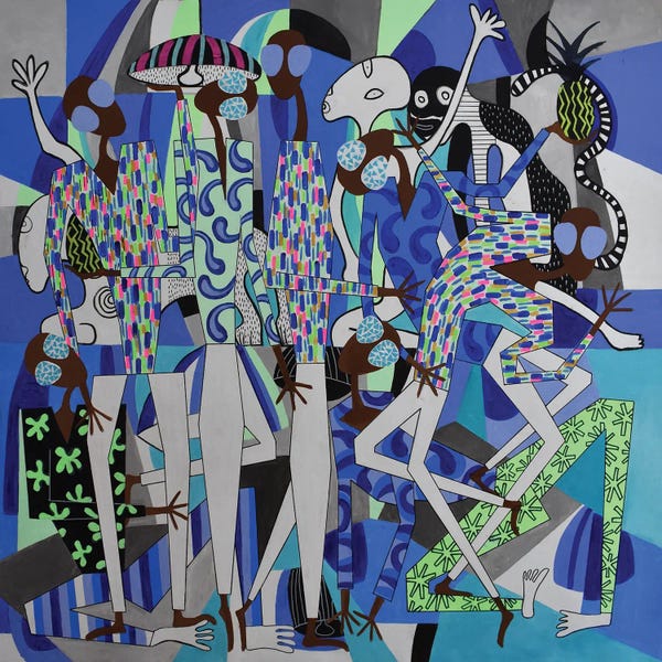 Frantisek Florian: Abstract Dancing Figures VI by Frantisek Florian