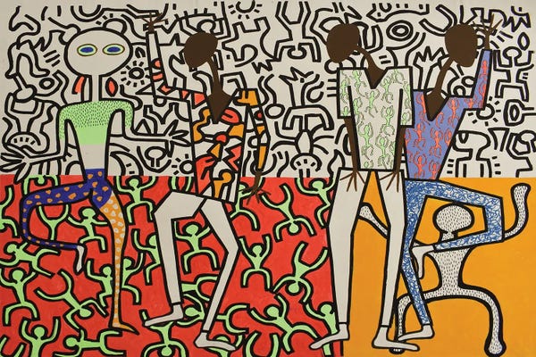 Big & Bold Abstracts: Harring Inspired Dance Party I by Frantisek Florian