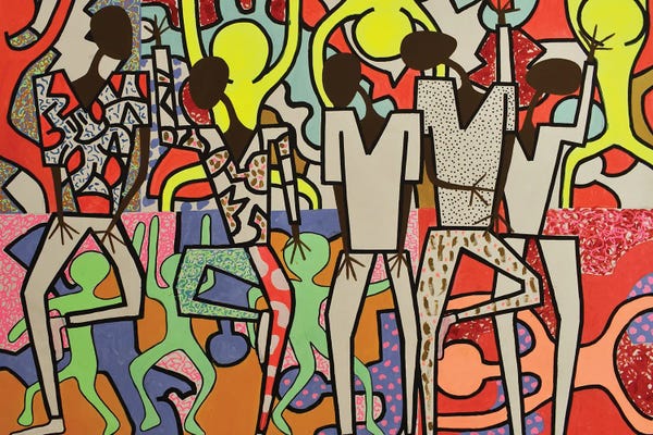 Frantisek Florian: Joyous Dancing Figures I by Frantisek Florian