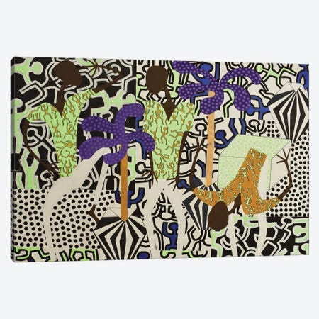 Haring Inspired Dance Party VI Canvas Print #FFL241} by Frantisek Florian Canvas Art