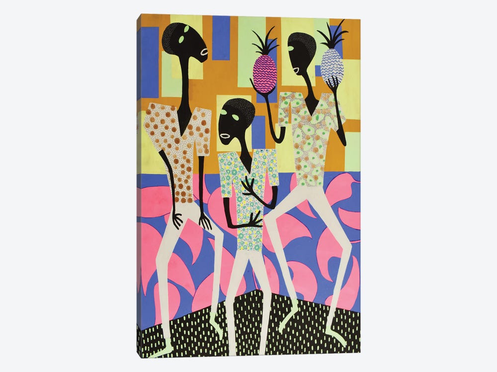 Pineapple Dance Party II by Frantisek Florian 1-piece Canvas Print