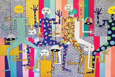 Funky Dancing Figures III by Frantisek Florian canvas print