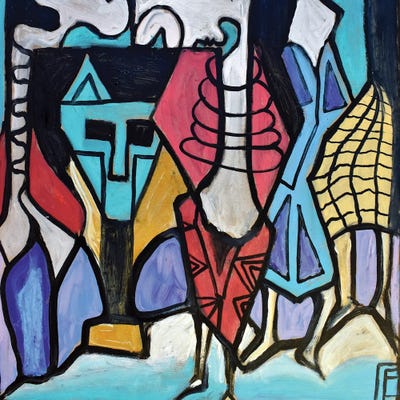 Paper XL by Frantisek Florian framed canvas print