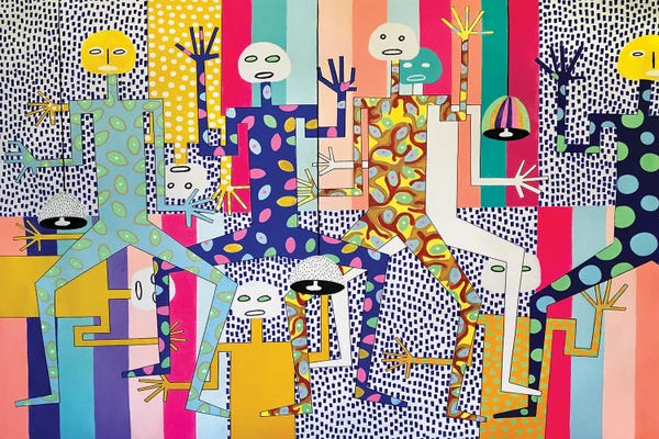 Frantisek Florian: Funky Dancing Figures III by Frantisek Florian