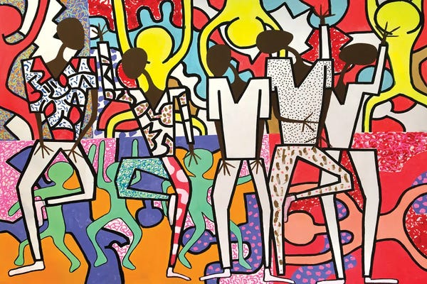 Frantisek Florian: Joyous Dancing Figures I by Frantisek Florian