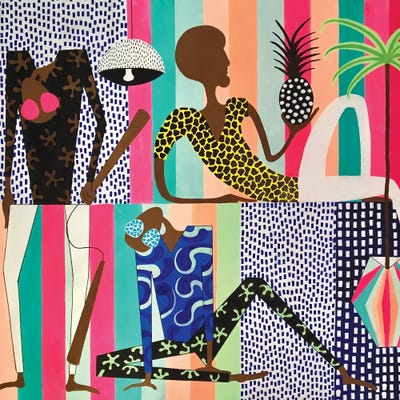 Loungin with my Polka Dot Pineapple by Frantisek Florian art print