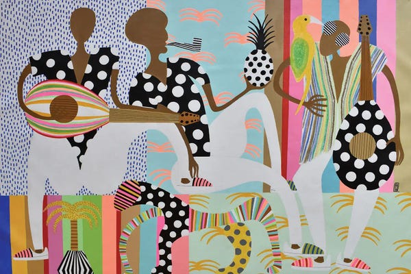 Fine Art Print: Pineapple Polka Dots by Frantisek Florian