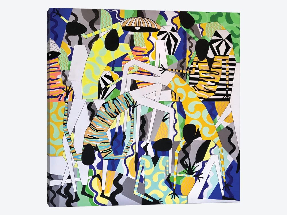 Funky Dancing Figures VII by Frantisek Florian 1-piece Art Print