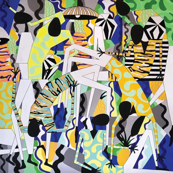 Frantisek Florian: Funky Dancing Figures VII by Frantisek Florian